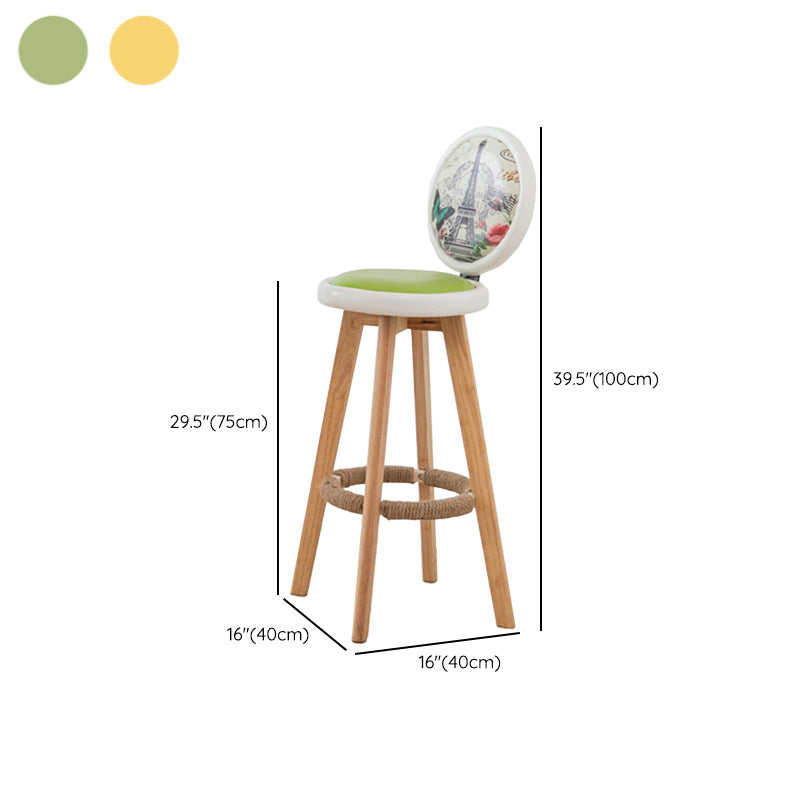 Modern Round Wood Counter Table 1/3 Pieces Bar Table Set for Cafe