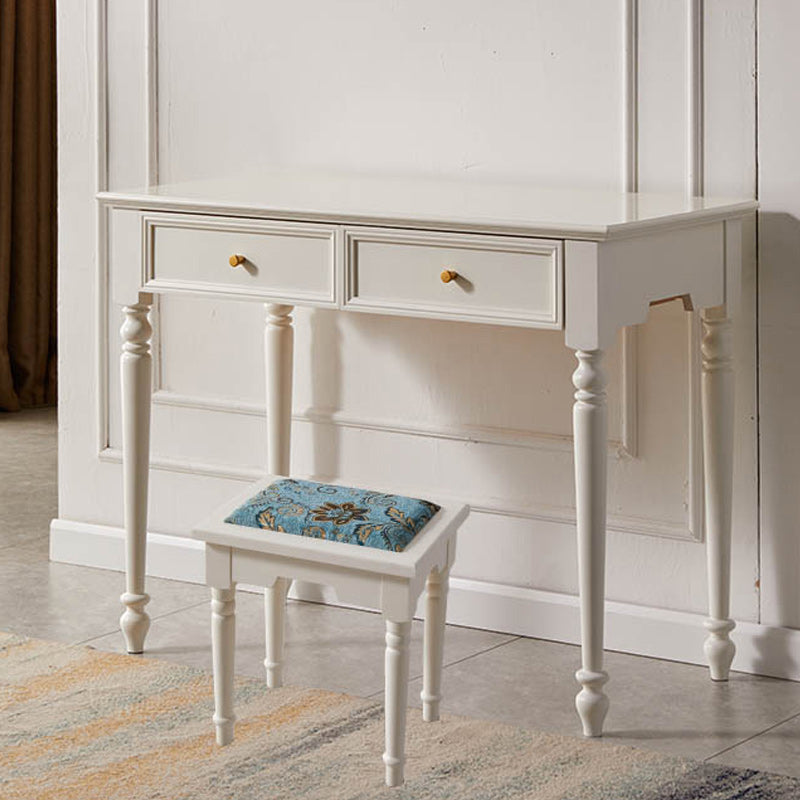 17.72" Wide Vanity Set with Drawers Solid Wood Make-up Vanity