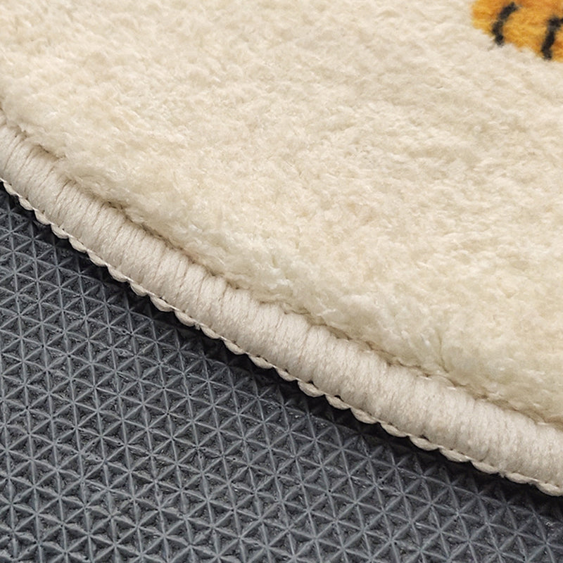 Lambswool Kids Area Carpet Stain Resistant Round Carpet Animal Print Modern Rug