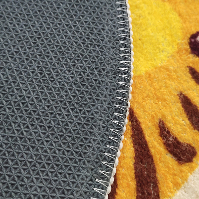 Lambswool Kids Area Carpet Stain Resistant Round Carpet Animal Print Modern Rug