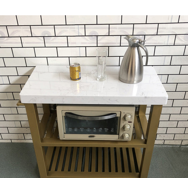 Home Dining Kitchen Island Table Modern Rectangular Iron Prep Table