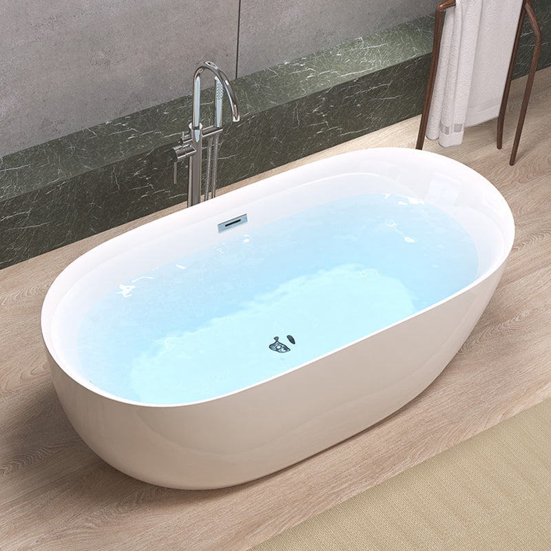 Back to Wall Modern Bathtub Freestanding Acrylic Soaking Bath