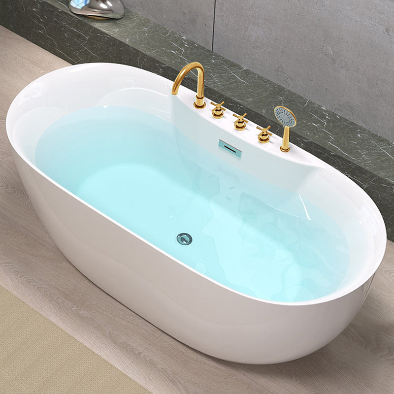 Back to Wall Modern Bathtub Freestanding Acrylic Soaking Bath