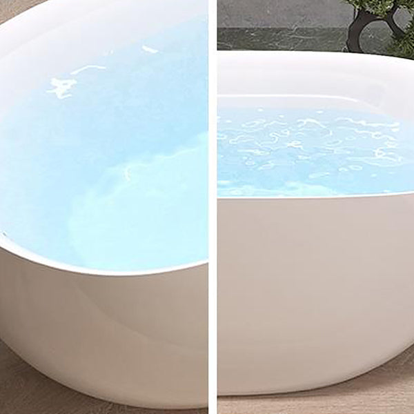 Back to Wall Modern Bathtub Freestanding Acrylic Soaking Bath