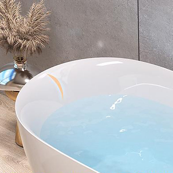 Back to Wall Modern Bathtub Freestanding Acrylic Soaking Bath