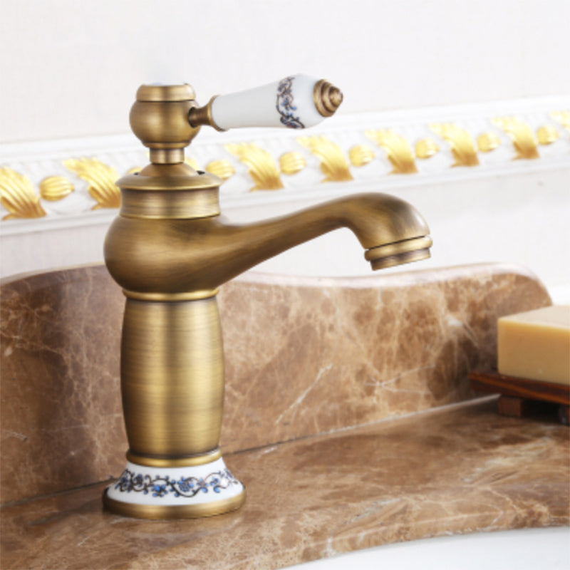 Country Wide Spread Bathroom Faucet Vintage Vanity Sink Faucet