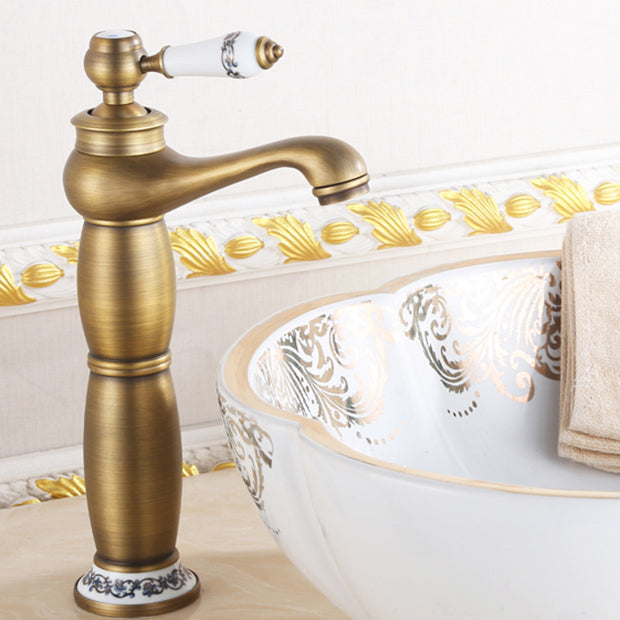 Country Wide Spread Bathroom Faucet Vintage Vanity Sink Faucet