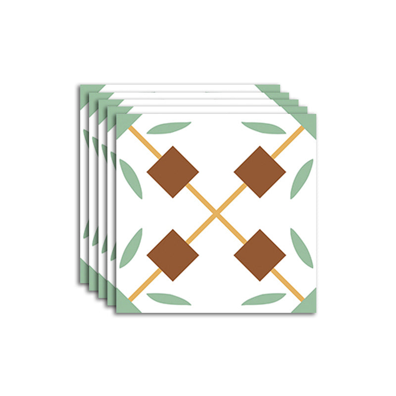 Patterned Singular Tile Ceramic Indoor Floor Tile with Square Shape