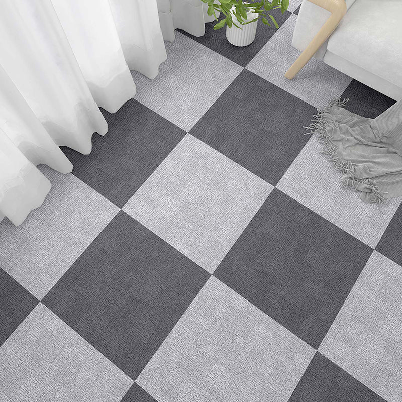 Rectangle Plastic Floor Water Resistant Fabric Look Floor Tiles