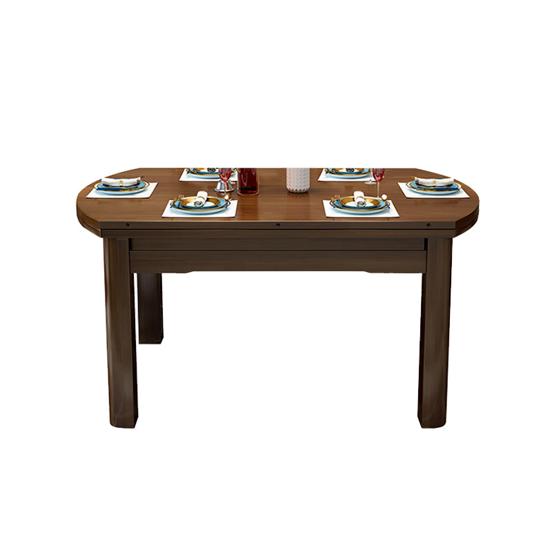 Solid Wood Modern Dining Room Dinner Kitchen Table 4 Legs Dining Table