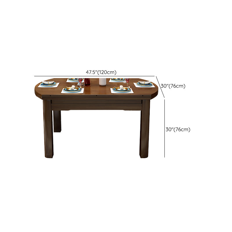 Solid Wood Modern Dining Room Dinner Kitchen Table 4 Legs Dining Table