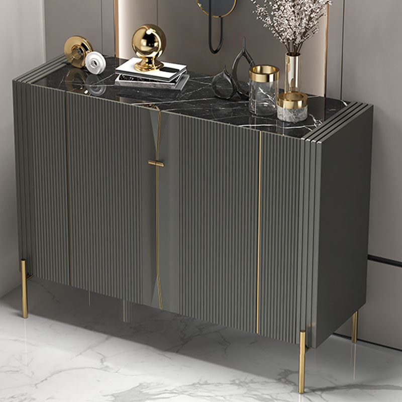 Modern Engineered Wood Buffet Sideboard 35.4" High Sideboard with Stainless Steel Legs