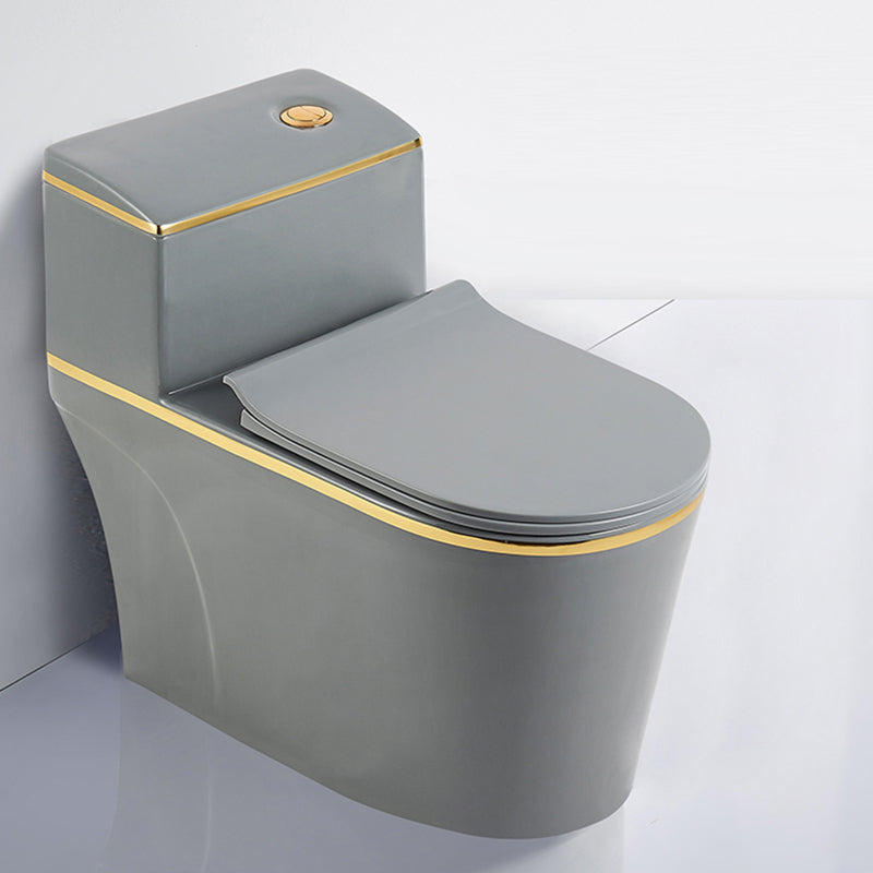 Floor Mounted Toilet All In One Porcelain Urine Toilet Traditional Siphon Jet Toilet