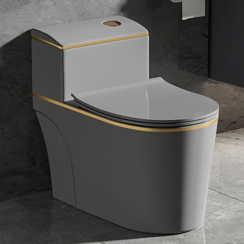 Floor Mounted Toilet All In One Porcelain Urine Toilet Traditional Siphon Jet Toilet
