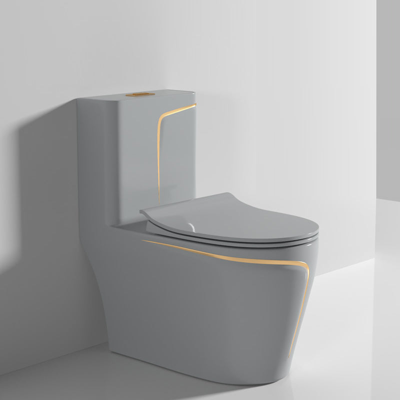 Floor Mounted Toilet All In One Porcelain Urine Toilet Traditional Siphon Jet Toilet