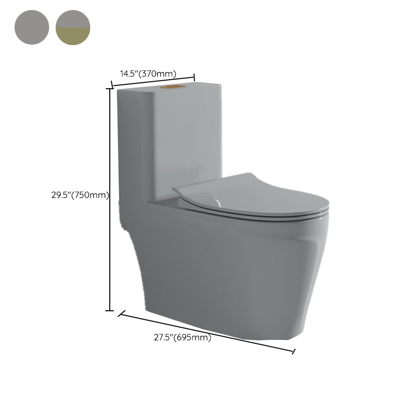 Floor Mounted Toilet All In One Porcelain Urine Toilet Traditional Siphon Jet Toilet