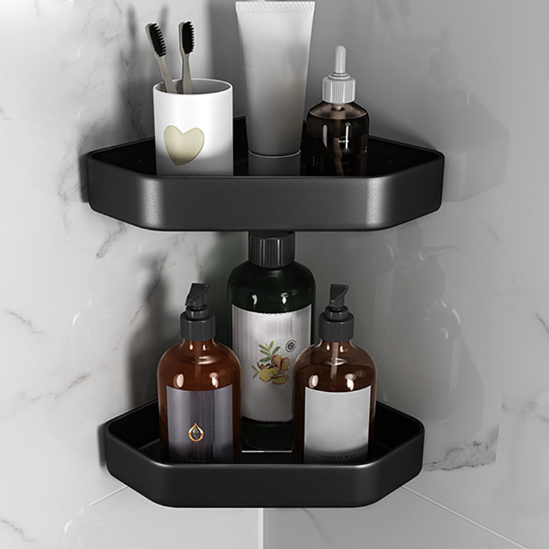 Matte Black Bathroom Accessory Set Modern Anti-rust 1/2/3 - Piece Bath Shelf