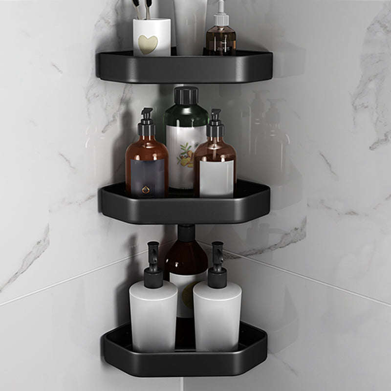 Matte Black Bathroom Accessory Set Modern Anti-rust 1/2/3 - Piece Bath Shelf