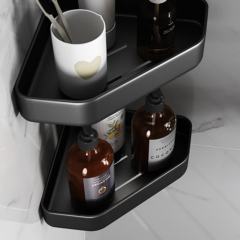 Matte Black Bathroom Accessory Set Modern Anti-rust 1/2/3 - Piece Bath Shelf