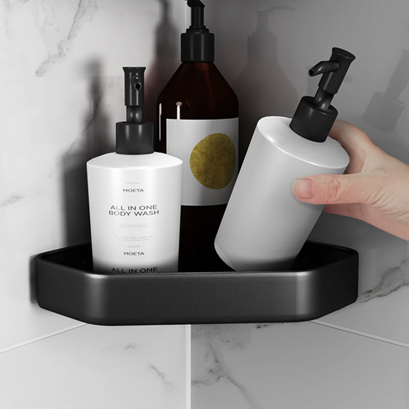 Matte Black Bathroom Accessory Set Modern Anti-rust 1/2/3 - Piece Bath Shelf