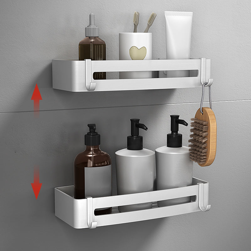 Silver Bathroom Accessory Set Modern Anti-rust 1/2/3 - Piece Bath Shelf