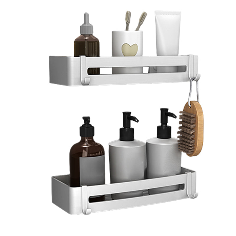 Silver Bathroom Accessory Set Modern Anti-rust 1/2/3 - Piece Bath Shelf