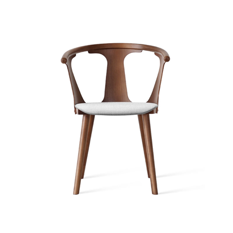 Solid Wood Side Chair Fixed Back Lounge Chair for Living Room