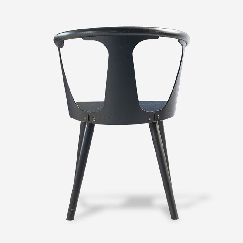 Solid Wood Side Chair Fixed Back Lounge Chair for Living Room