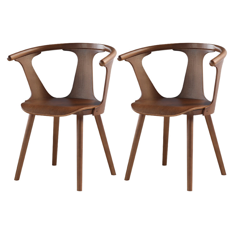 Solid Wood Side Chair Fixed Back Lounge Chair for Living Room