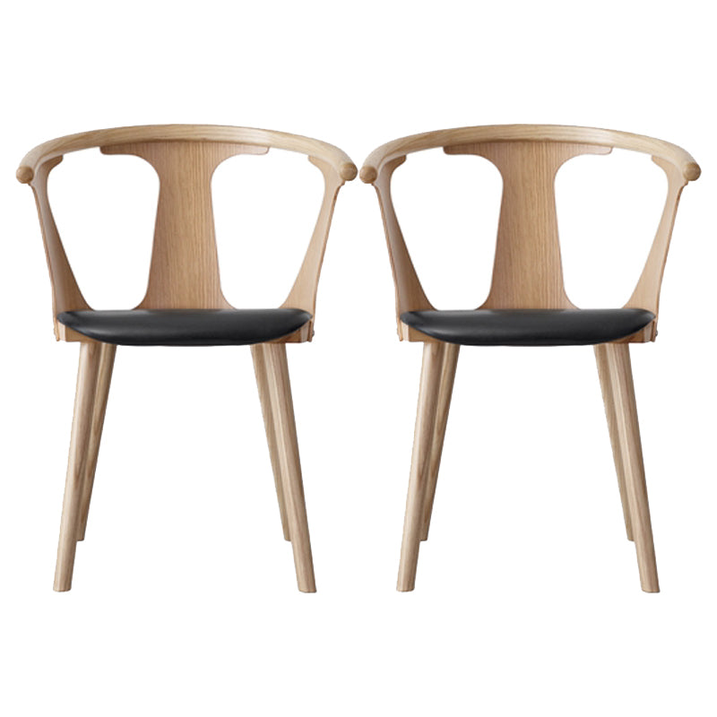 Solid Wood Side Chair Fixed Back Lounge Chair for Living Room