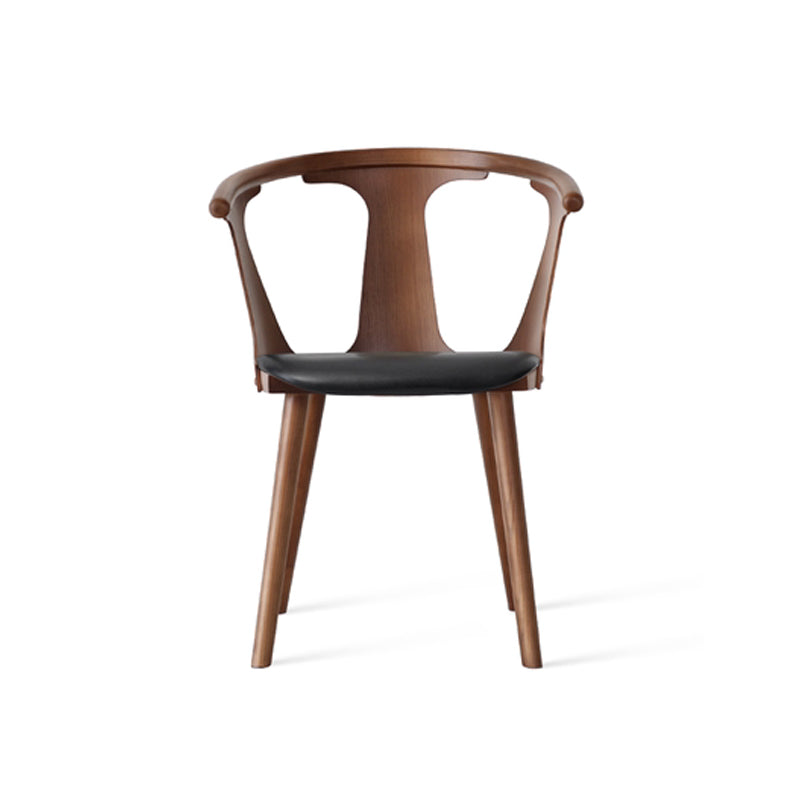 Solid Wood Side Chair Fixed Back Lounge Chair for Living Room