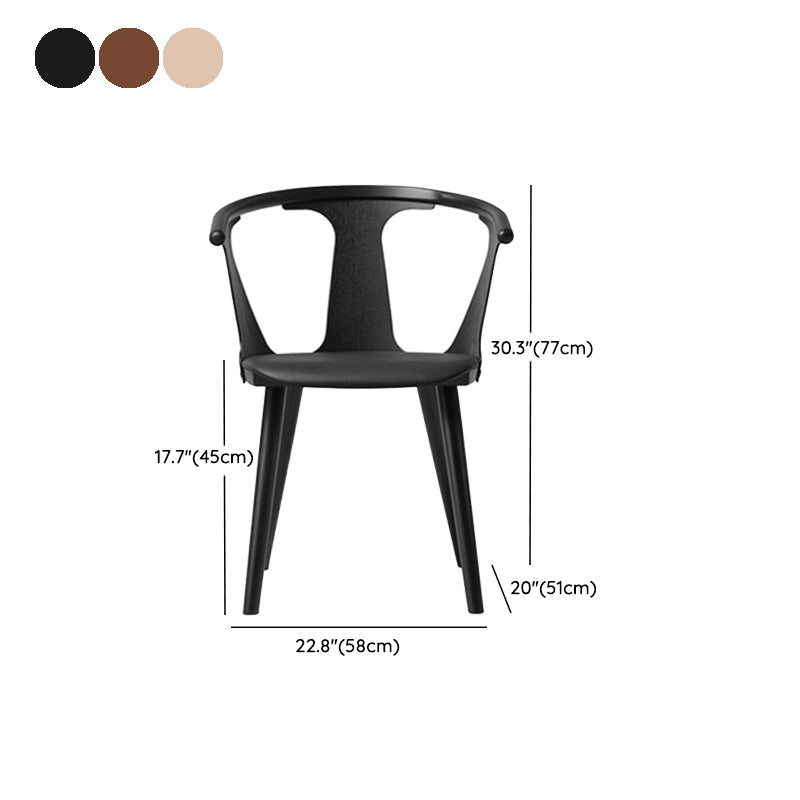 Solid Wood Side Chair Fixed Back Lounge Chair for Living Room