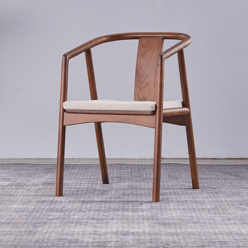 Sloped Arms Side Chair Fixed Back Lounge Chair for Living Room