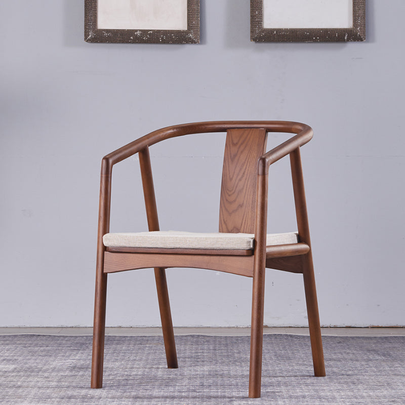 Sloped Arms Side Chair Fixed Back Lounge Chair for Living Room