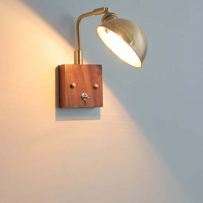 Modern Metal Shade Wall Lighting Fixtures 1-Light Wall Lamp for Living Room