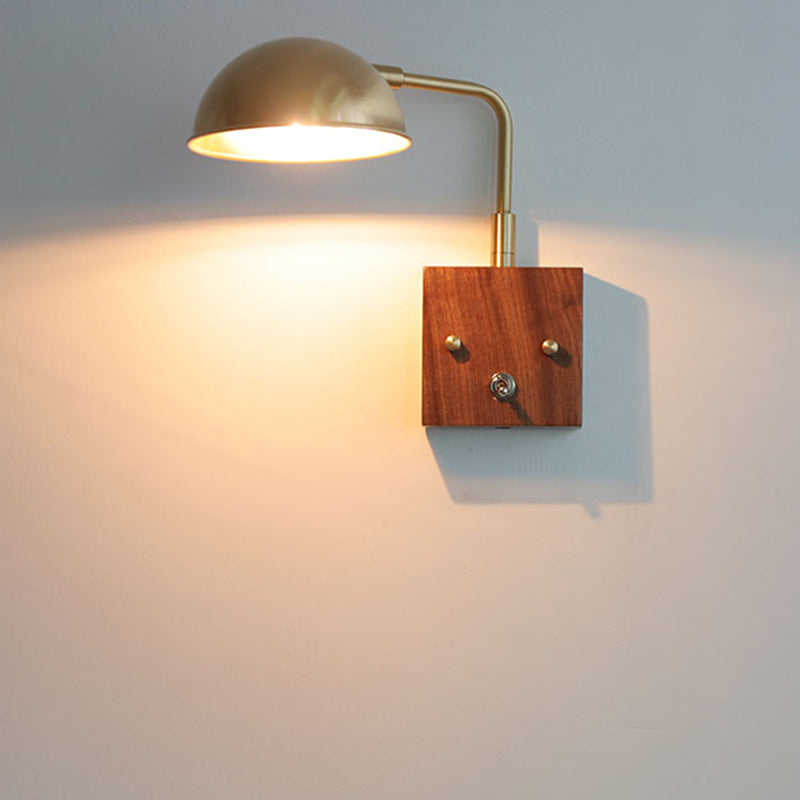 Modern Metal Shade Wall Lighting Fixtures 1-Light Wall Lamp for Living Room