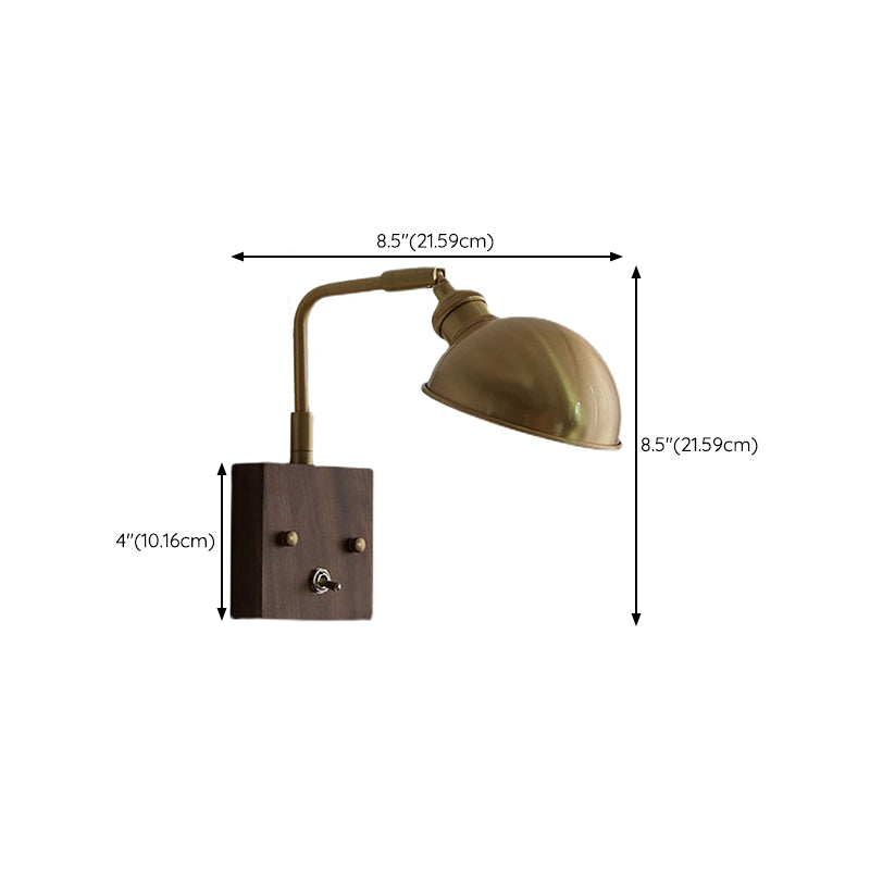 Modern Metal Shade Wall Lighting Fixtures 1-Light Wall Lamp for Living Room