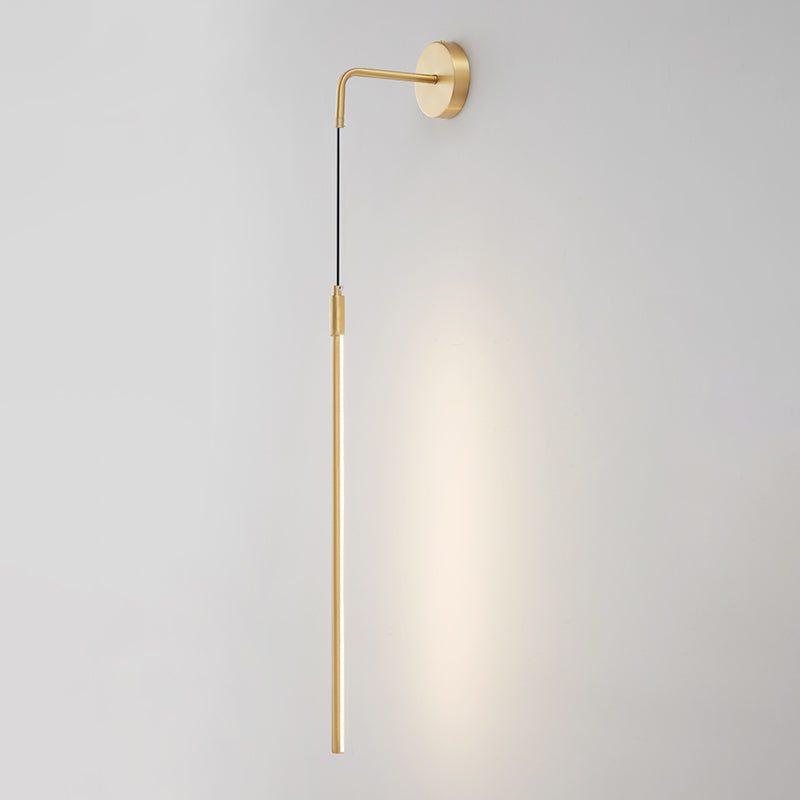 Metal Shade Wall Lamp Modern Style Black/Gold Shape Wall Mounted Lighting for Bedroom