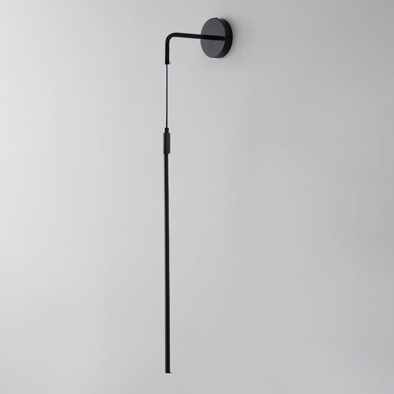 Metal Shade Wall Lamp Modern Style Black/Gold Shape Wall Mounted Lighting for Bedroom