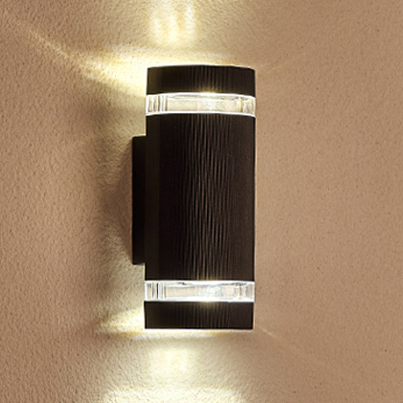 Modern Wall Sconce Geometric Shape Wall Light with Metal Shade for Courtyard