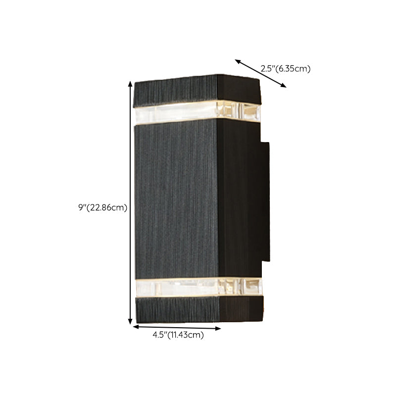 Modern Wall Sconce Geometric Shape Wall Light with Metal Shade for Courtyard