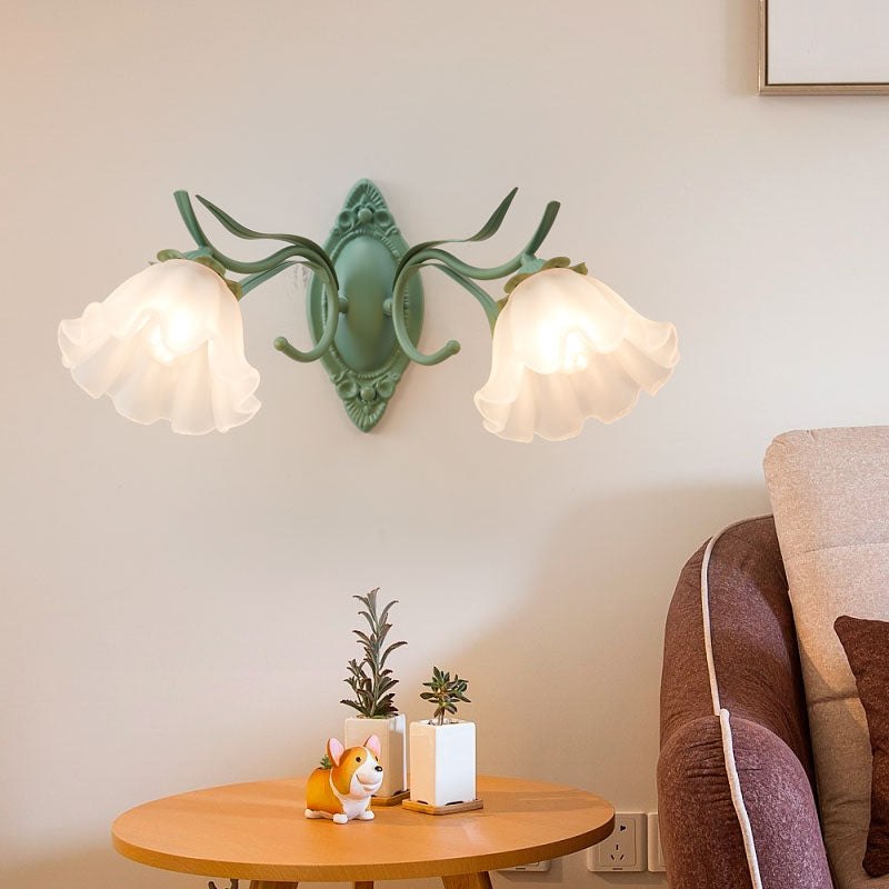 Contemporary Wall Sconce 1 / 2 - Light Wall Lighting in Green / White