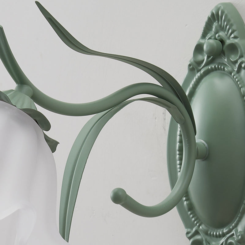 Contemporary Wall Sconce 1 / 2 - Light Wall Lighting in Green / White