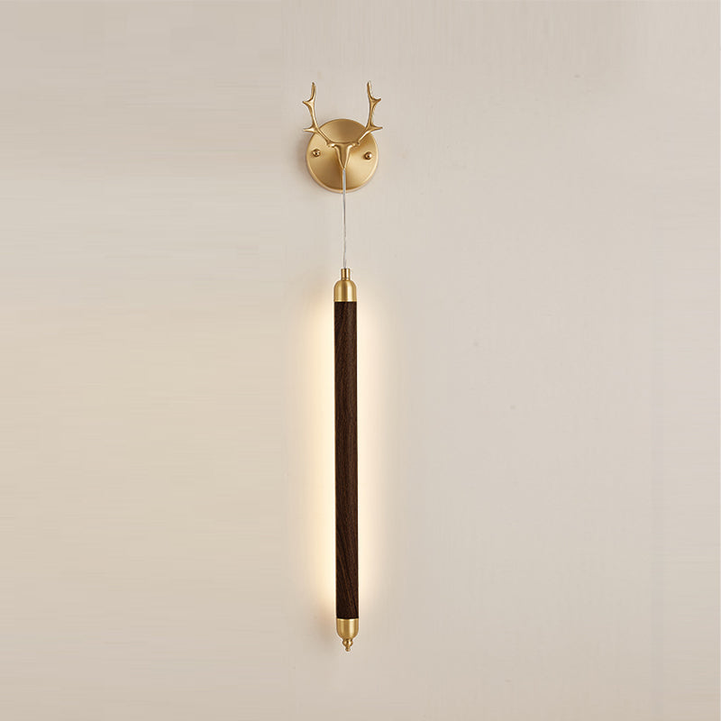 Modernism Wooden Shade Wall Lighting 1-Light Wall Mount Light for Foyer