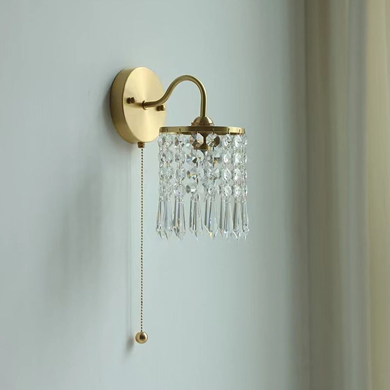 Modern Metal Wall Sconce Cylinder Shape Vanity Lamp for Bathroom