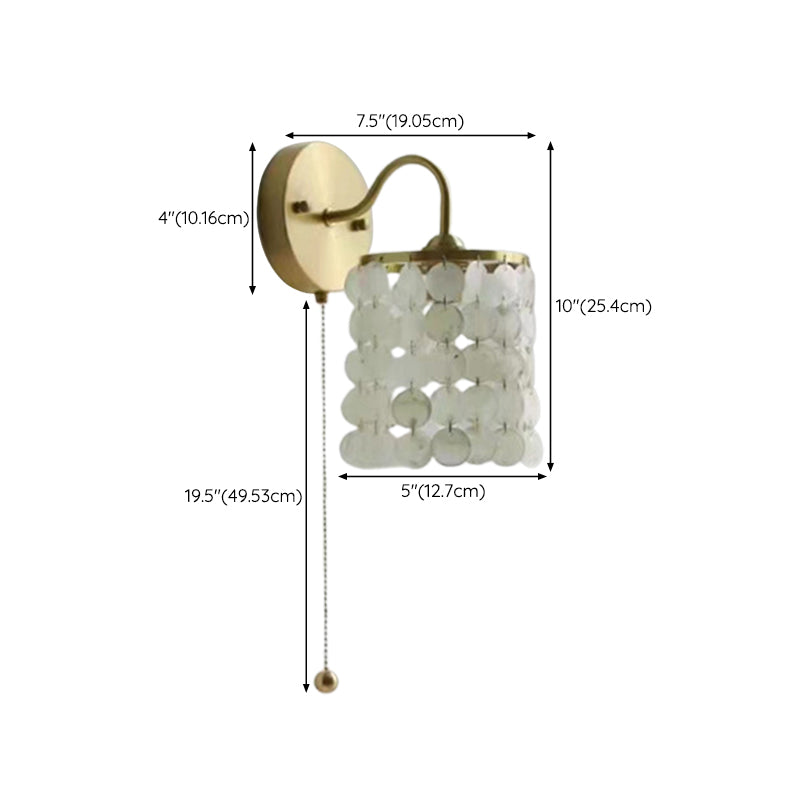 Modern Metal Wall Sconce Cylinder Shape Vanity Lamp for Bathroom