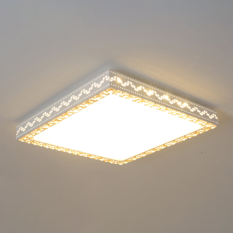White Ceiling Light Fixture Modernism LED Flush Mount for Bedroom