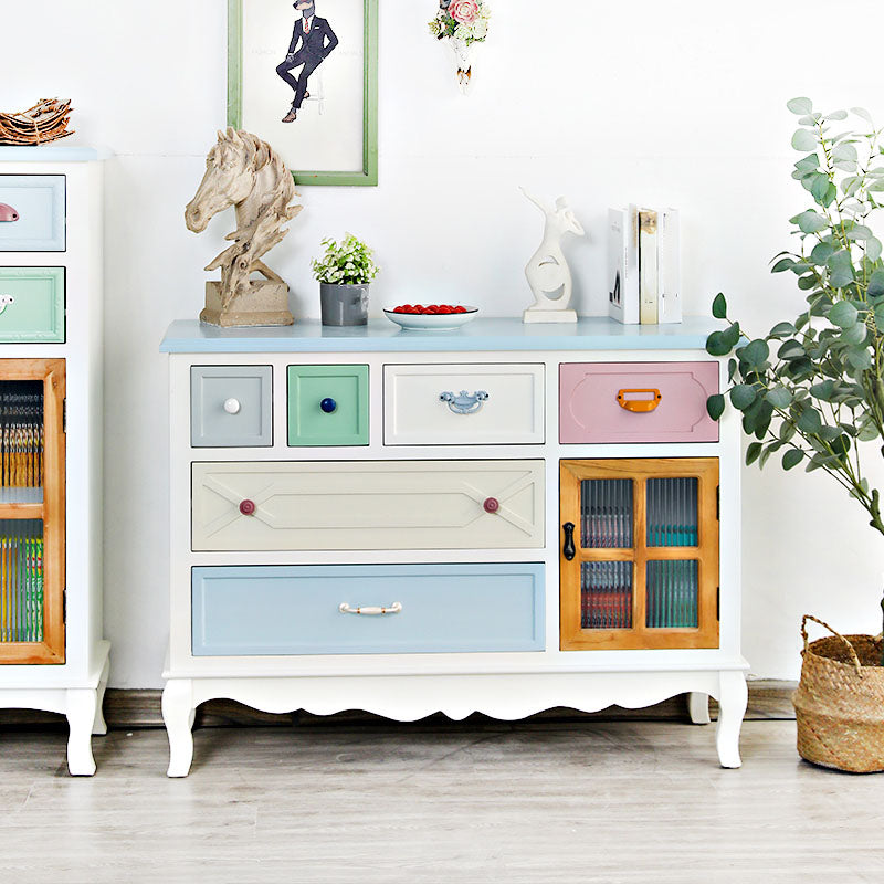 Coastal Style Dresser Manufactured Wood Storage Chest Dresser for Bedroom