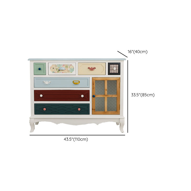 Coastal Style Dresser Manufactured Wood Storage Chest Dresser for Bedroom