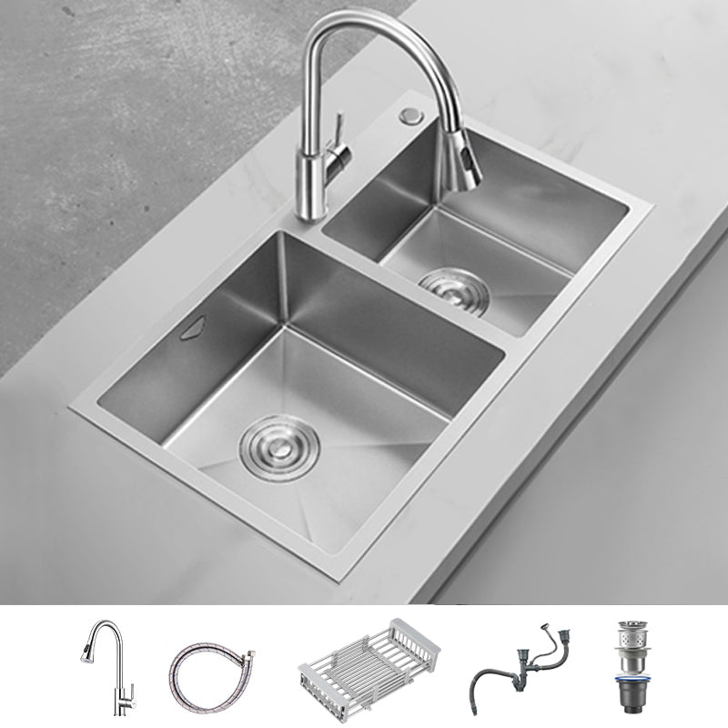 Soundproof Drop-In Kitchen Sink Diversion Design Kitchen Sink with Faucet